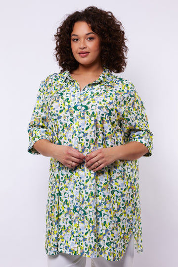 Annika blouse | Cyber Lime/Vintage Green