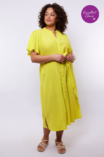 Manola jurk | Cyber Lime