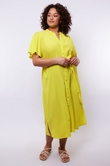 Manola jurk | Cyber Lime