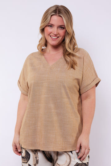 Cove top | Light Camel