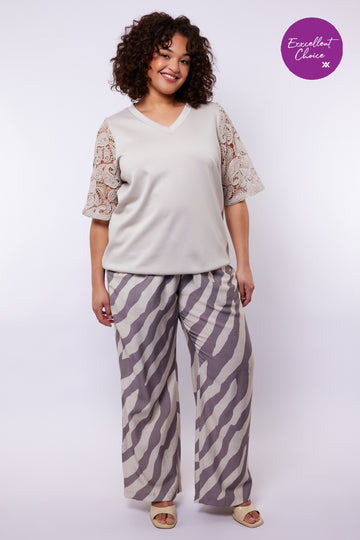 Frankie broek | Sand/Zinc