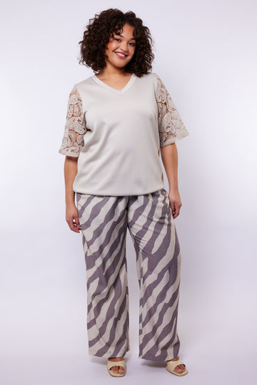 Frankie broek | Sand/Zinc