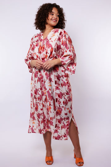Soraya jurk | Sand/Grape