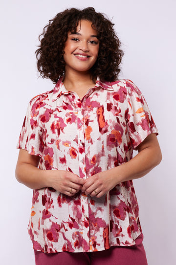 Bellamy blouse | Sand/Grape