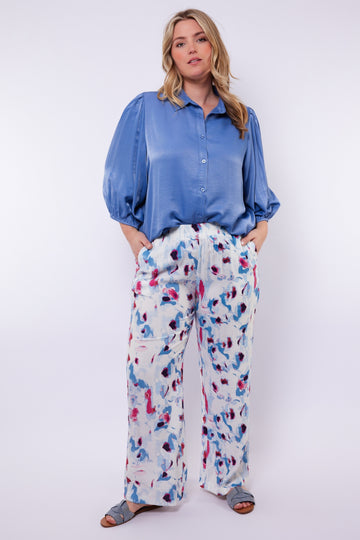 Nikkie broek | Offwhite/Dusty Blue