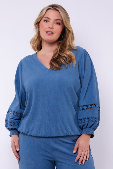 Capry top | Dusty Blue