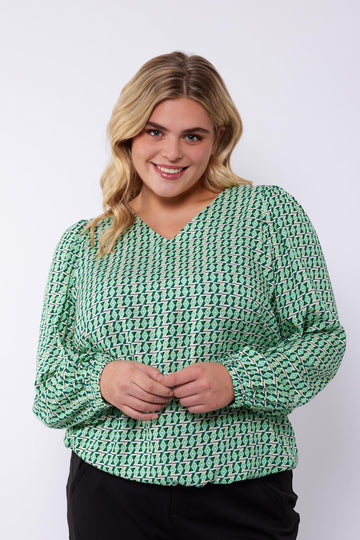 Mellody blouse | Leaf Green/Light Green
