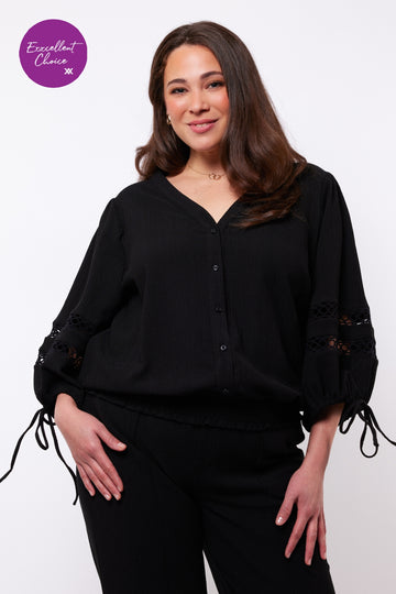 Gahlia top | Black