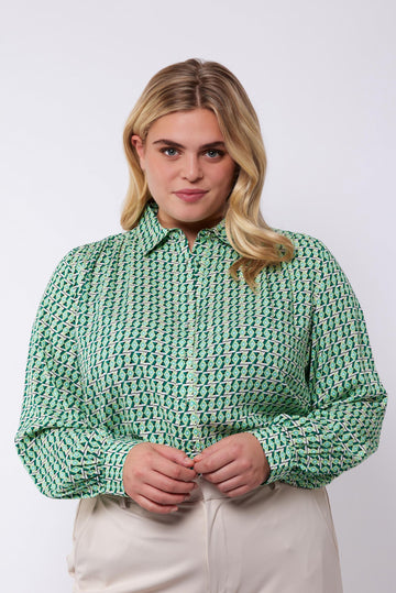 Gigi blouse | Leaf Green/Light Green