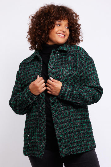 Rana jacket | Black/Patina Green