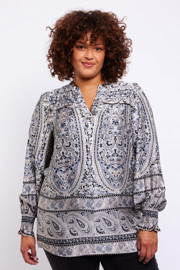 Rhona blouse | Sand/Black