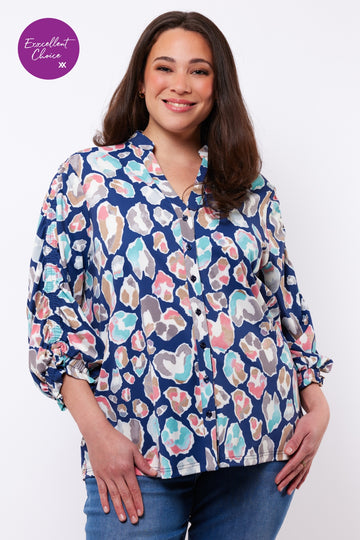 Charity blouse | Navy Blue