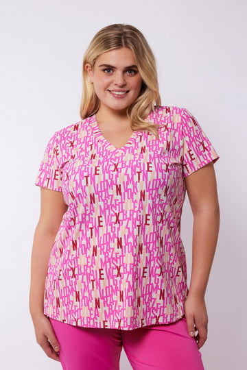 Gisele top | Sand/Hibiscus