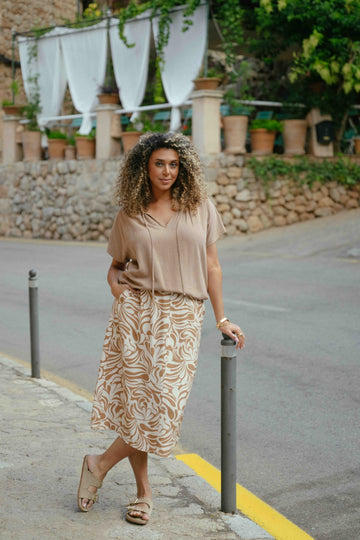 Davina rok | Sand/Walnut