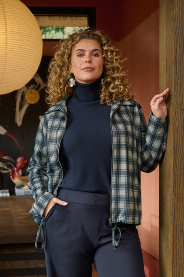 Avelina jacket | Sand/Slate Blue