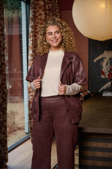 Ziniara gilet | Warm Aubergine