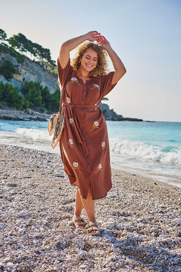 Xenia jurk | Cappuccino