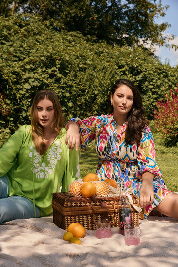 Joella jurk | Offwhite/Color Mix