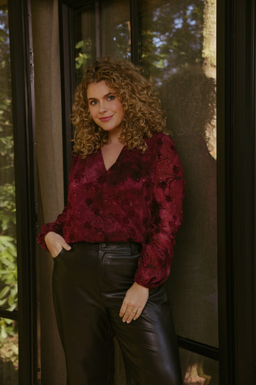 Briony blouse | Mauve Wine