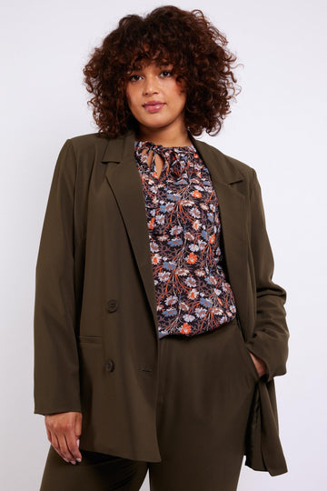 Cloë blazer | Dark Washed Green