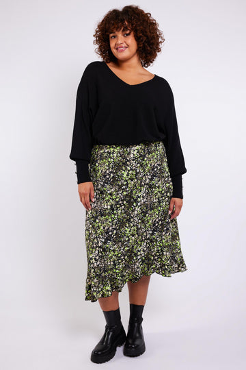 Leontien rok | Lime/Washed Green