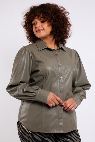 Runa blouse | Washed Green