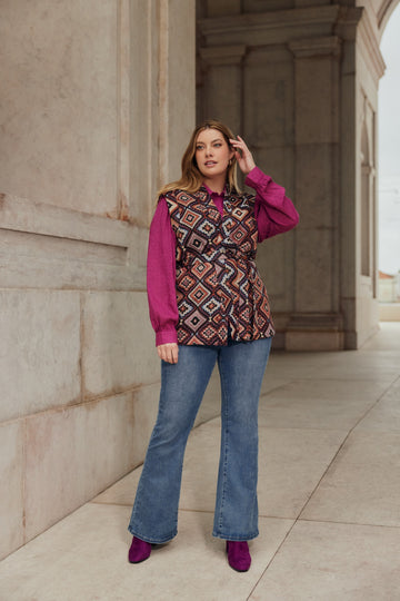 Avella gilet | Raspberry/Apricot Crush