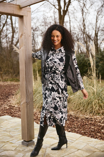 Bibian jurk | Gravel/Dark Gray