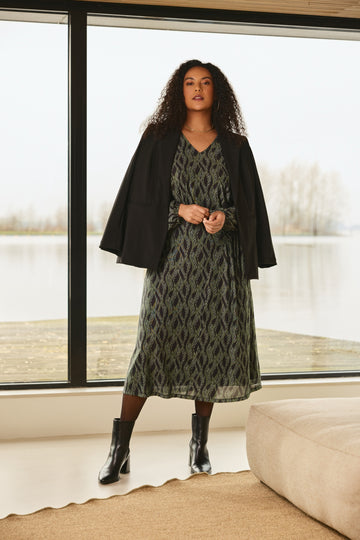 Beryl top | Black/Forest Green